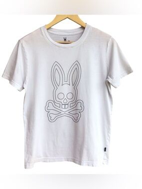 Psycho Bunny White Pima Cotton Tee Shirt